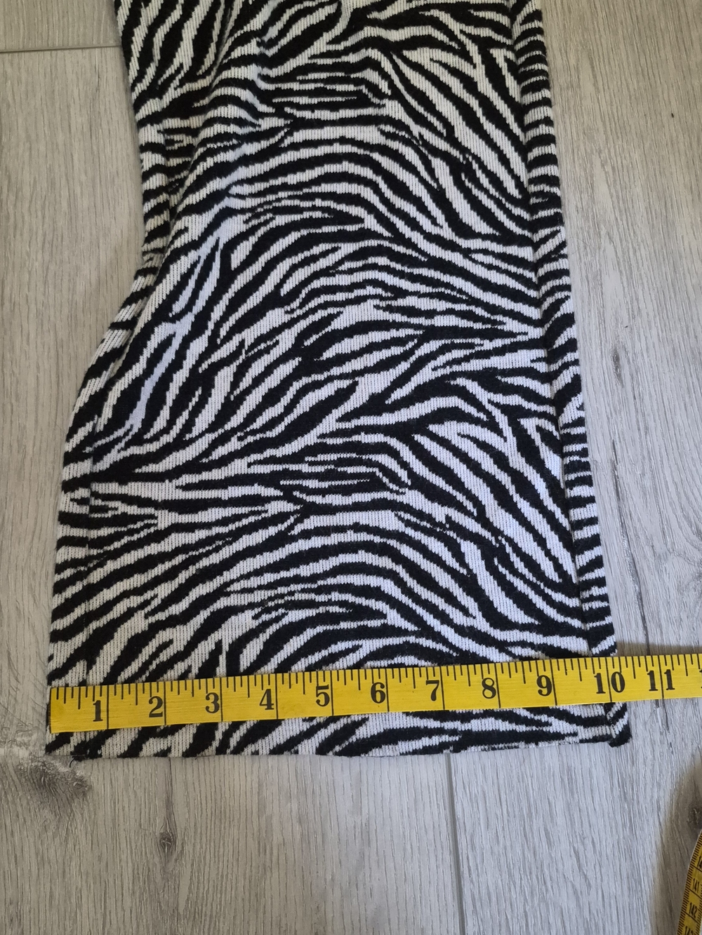 Beige Botany Women's Zebra Print Wide-Leg High rise Pants (Size M) -Cotton blend - Picture 7 of 10